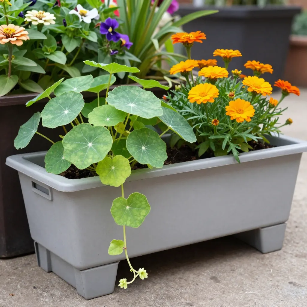 Modern mobile planter box garden design